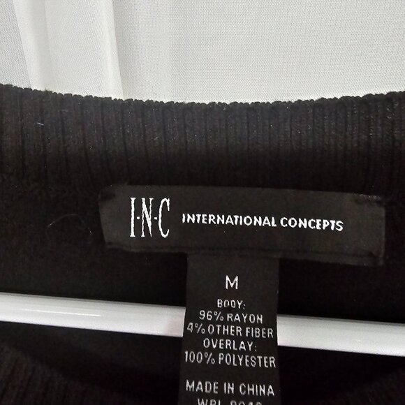 Black Lace Knit Sweater Blouse Boho Goth Fairy Whimsygoth M - Picture 8 of 10